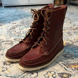 Men's Brown Leather Lace-Up Boots